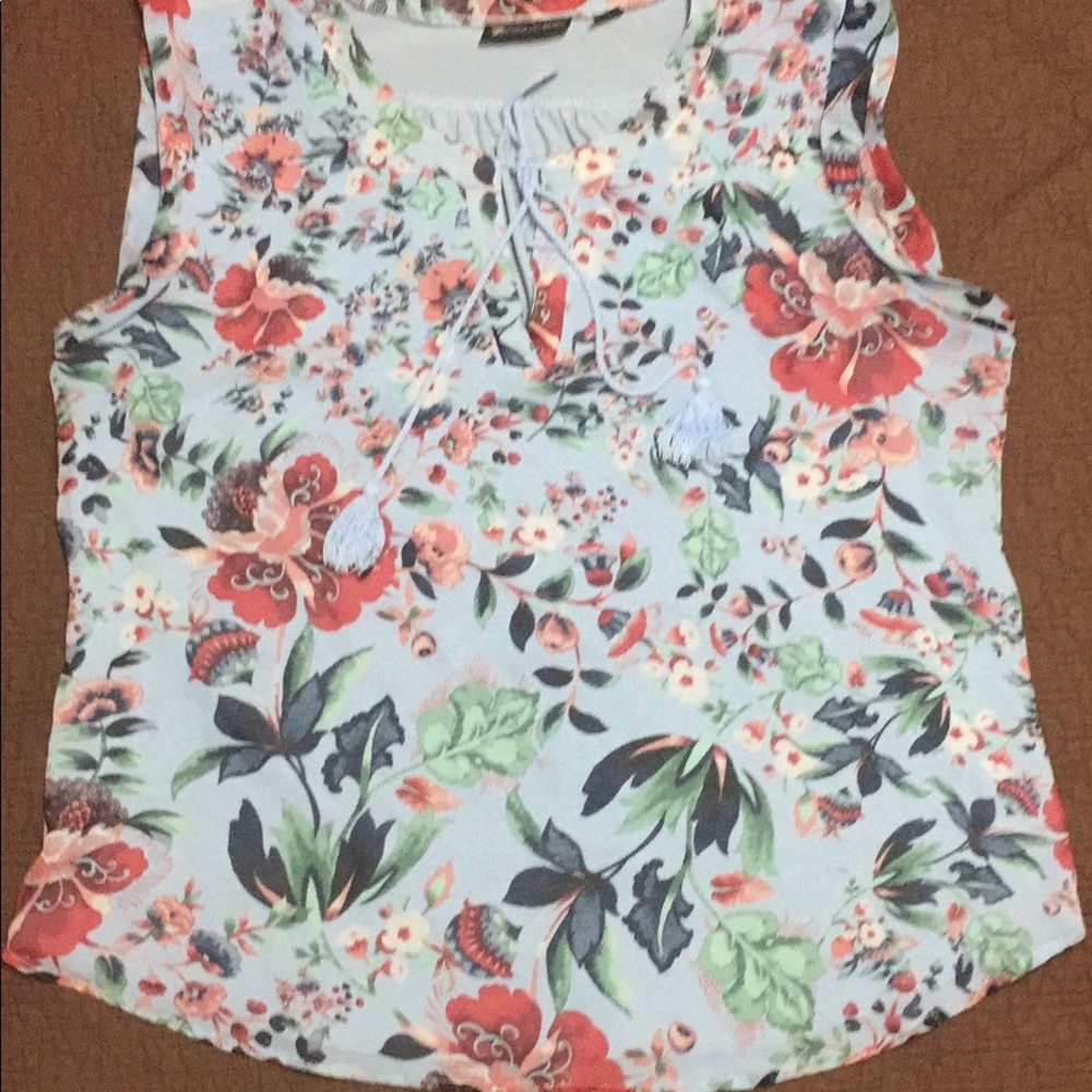 NY & CO  7 th Ave Design Blue Blouse
